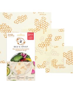 Reusable Beeswax Food Wraps – Assorted 3 Pack