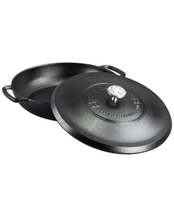 Blacklock Cast Iron Braiser with Lid - Triple Seasoned. Lightweight