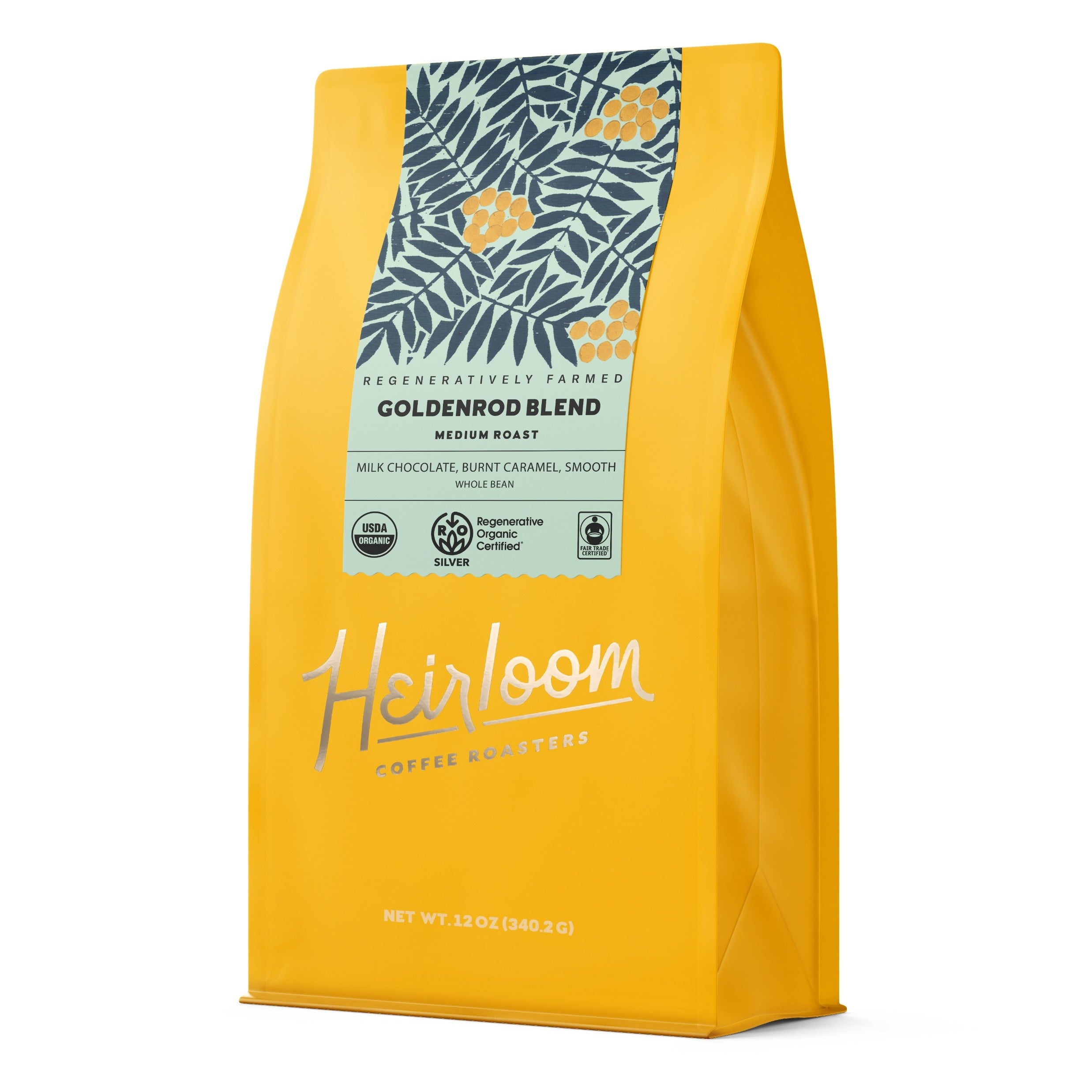 HeirloomCoffeeRoasters_GoldenrodBlendROCWholeBeanCoffee_Front.jpg