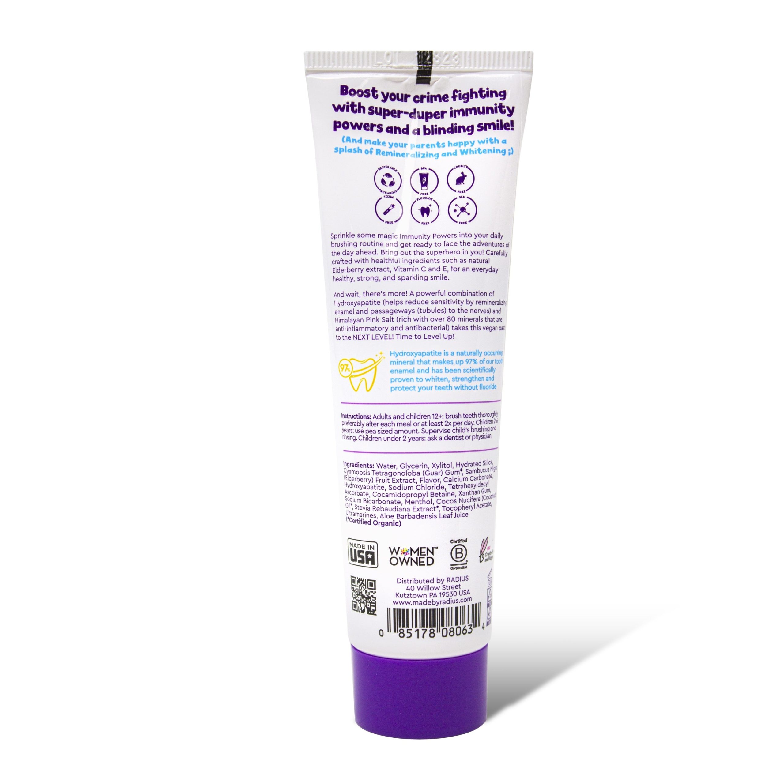 RADIUS_SuperDuperKidsImmunityToothpaste_Tubeback.jpg