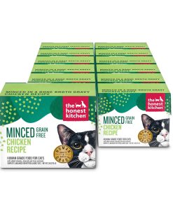 Minced Wet Cat Food Chicken in Bone Broth Gravy