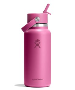 Wide Mouth Bottle with Flex Straw Cap. 32 oz