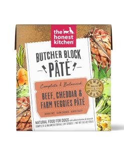 Human-Grade Wet Dog Food. Beef. Cheddar & Farm Veggies Butcher Block Pâté. Pack of 6