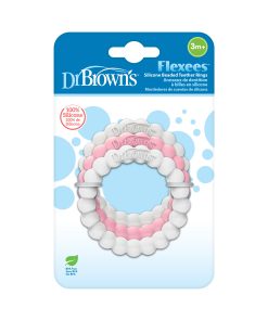 Fleexees Easy to Hold. 100% Silicone Beaded Teether Rings