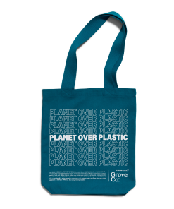 'Planet Over Plastic' Reusable Tote Bag