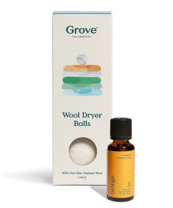 Wool Dryer Balls + Orange Essential Oil