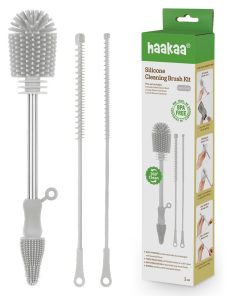 Silicone. Multipurpose Bottle & Cleaning Brush Kit