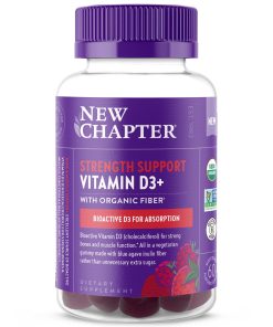 Strength Support Vitamin D3+ Gummies. Mixed Berry Flavored